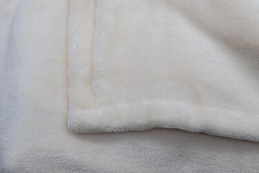 Електрична ковдра Marco Paul, тепла ковдра з підігрівом, флісова ковдра, для терапії спини, на софу (сірий фліс), кремовий колір