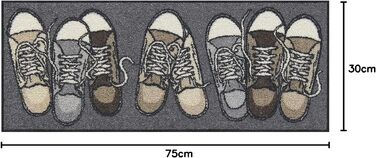 Salonloewe Doormat Sneakers 30 x 75 cm Shoe Parking