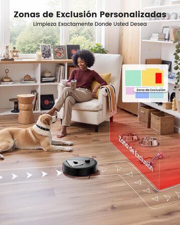 Робот-пилосос LEFANT M1 з функцією миття, 5500Pa, для твердих підлог та шерсті тварин, керування через додаток/Alexa, білий (M330 Pro)