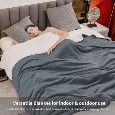 Плед Aisbo Warm Kuscheldecke: м'який та затишний, 150x200 см, 220x240 см, антрацит