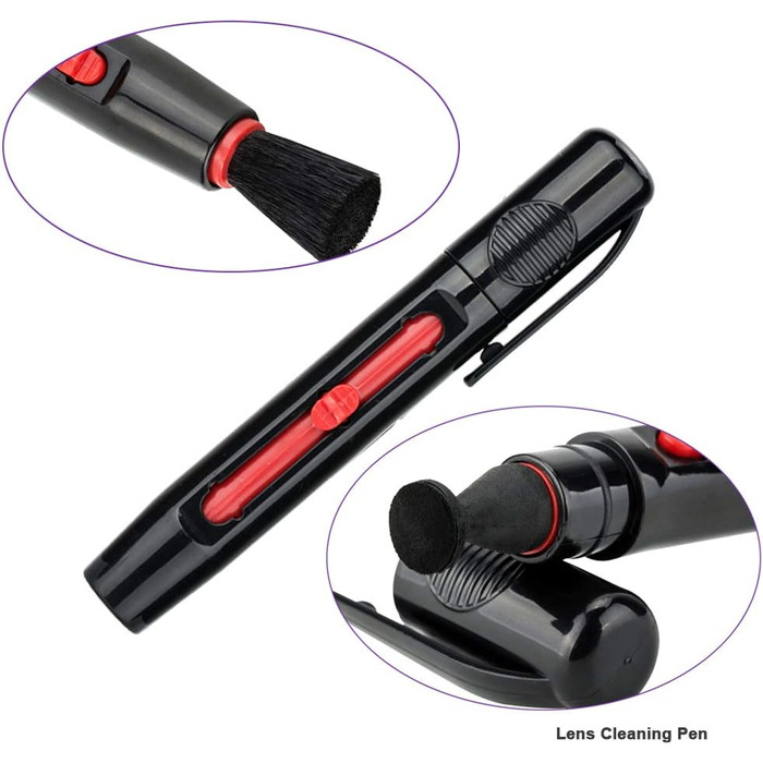 Набір для чищення камери 3-в-1: бляшка, пензлик, мікрофібра (DSLR, об'єктив)