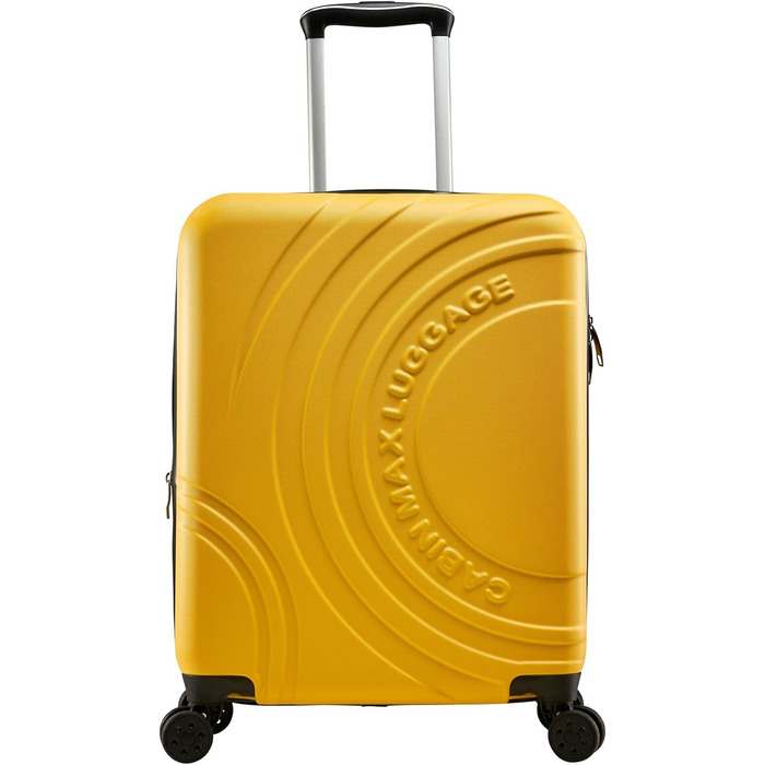 Ручний багаж Cabin Max Anode – валіза, жорсткий корпус, 4 колеса, кодовий замок (55x40x20 см, жовтий)