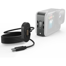 Зарядний пристрій для GoPro Hero 13 Black — 3-канальний заряд для акумуляторів з швидкою зарядкою, USB-C кабель. Сумісний з GoPro Hero 13 Black, оригінальний акумулятор (без акумулятора). Для Hero 9-13