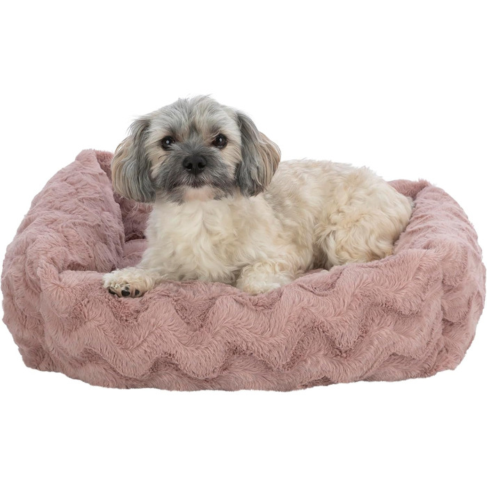 Ортопедичне собаче ліжко TRIXIE Vital Loki, рожевий, 65 x 50 см - м'яке ліжко з Memory Foam для собак, захищає суглоби