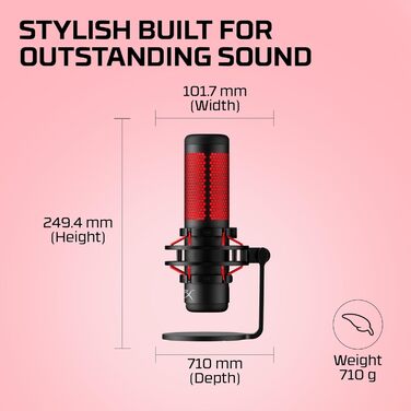 HyperX QuadCast USB мікрофон для стрімерів та геймерів, чорний