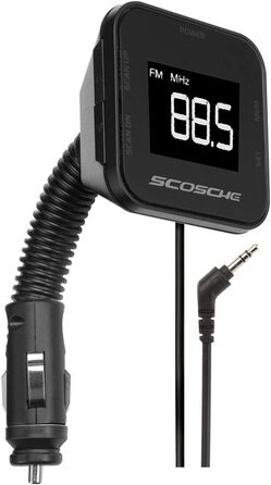 Цифровий FM-трансмітер Scosche FMTD3 з чорним LED-дисплеєм і гнучким кріпленням для Apple iPad, iPhone, iPod та MP3-плеєрів