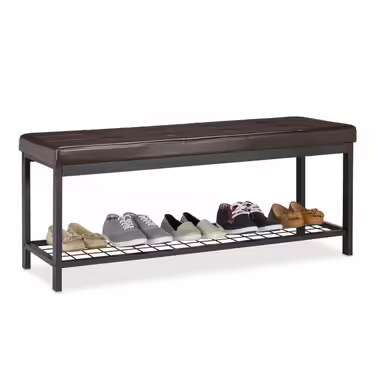 Relaxdays XXL Shoe Rack with Cushion