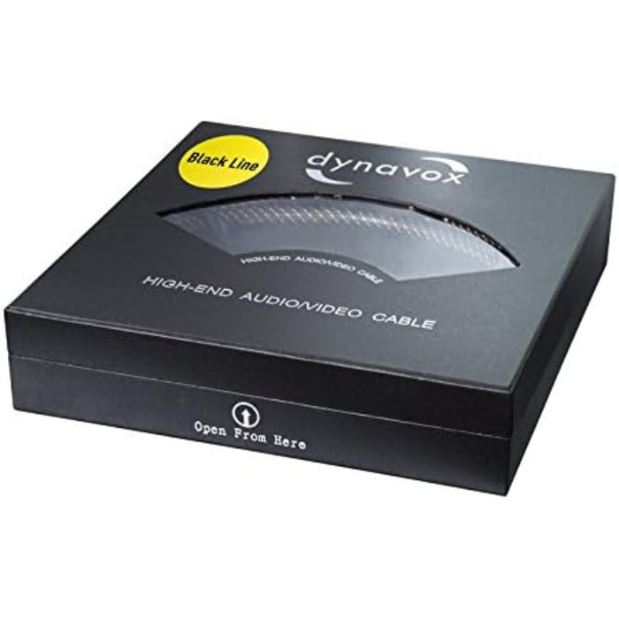 Акустичний кабель Dynavox Black Line Premium High-End з банановими роз'ємами, чорний, 3м (пара)