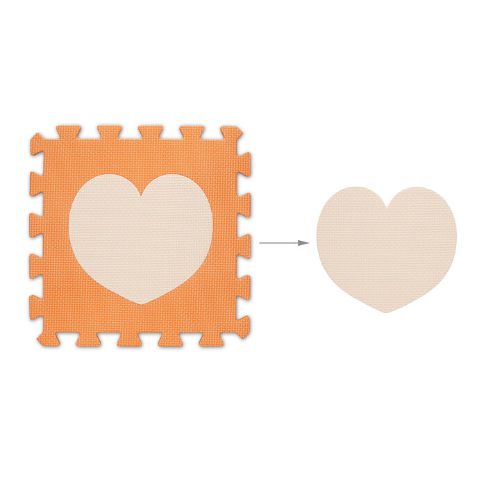Relaxdays 18-Piece Puzzle Mat Heart