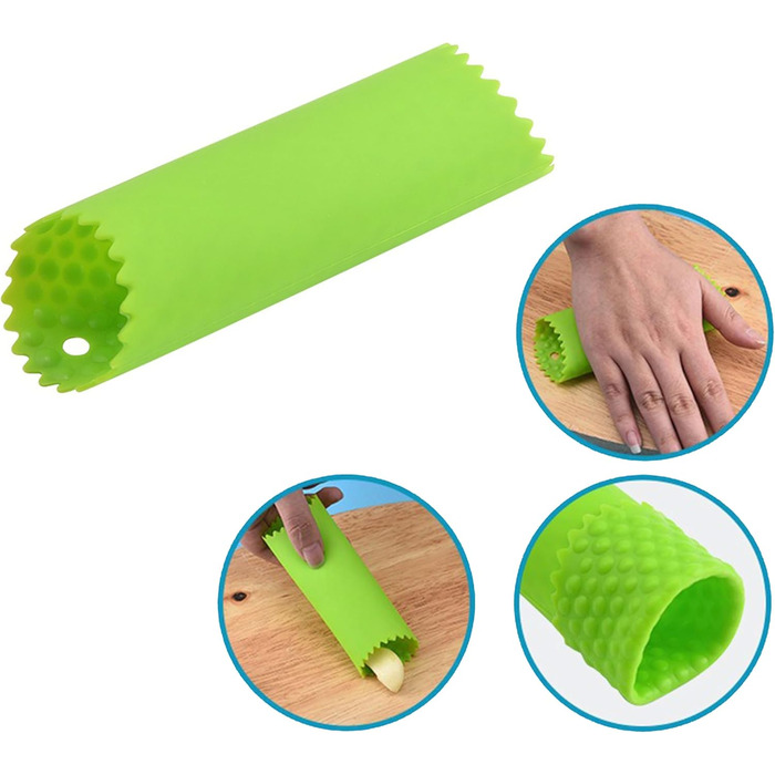 Прес для часнику з нержавіючої сталі 304 з щіткою для чищення та скребком для часнику, Garlic Press