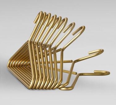Premium Matte Gold Aluminum Clothes Hangers, 6-Pack, 41.5cm Extra Smooth & Dual Metal Shirt Hangers, Aluminum Alloy Clothes Hangers, Clothing Support, Clothes Hang