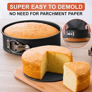 Форми для випічки ECCOGREAT 3 шт. (10/18/23 см) з антипригарним покриттям - для тортів, піци та млинців