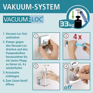 WENKO Vacuum-Loc® Soap Holder Quadro Stainless Steel