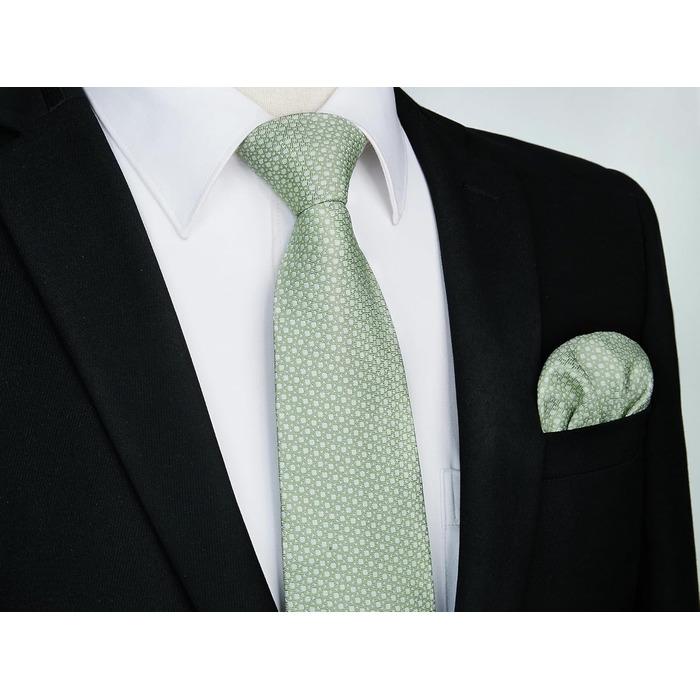 Набір краваток та нагрудних хустинок Enlision для чоловіків: краватка, хустинка, краватенушка. Paisley, в клітинку. Для весілля та ділових зустрічей.