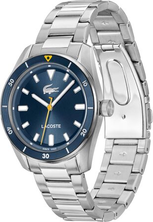 Годинник Lacoste Boston чоловічий, кварцовий, синій (сталь/шкіра)