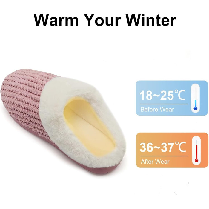 Тапочки жіночі зимові Mabove Hausschuhe - теплі, зручні, з плюшу, для дому, антиковзкі, рожеві, 40/41 EU