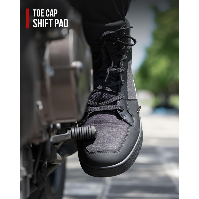 Мотоциклетні черевики RIDEIRON для чоловіків: водонепроникні, з антиковзаючою підошвою, дихаючі, стильні та зручні. Розмір 44 EU, чорний колір. Підходять для всіх сезонів.