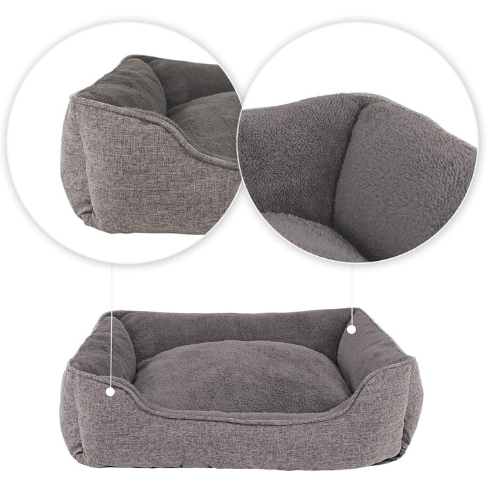 Килимок для собак Lionto знімний, сірий, 75x60 см, м'який, з антиковзаючою основою