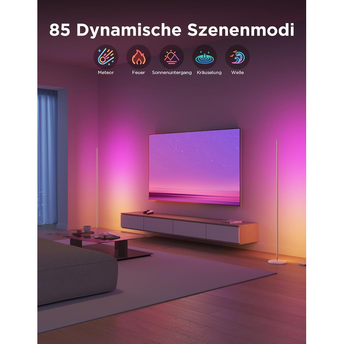 Govee LED-лампа настільна RGBIC, Wi-Fi, диммування, сумісна з Alexa та Google Assistant, 16 млн кольорів, 58 режимів, музичний режим, DIY для ігор та спальні (Золотий, 1 шт.)