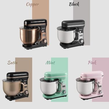 Кухонна машина Bestron Super Silent 6 л з DC-двигуном, 6 швидкостей + Pulse, рожева