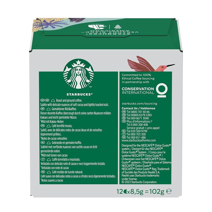 Кавові капсули Starbucks House Blend для Nescafé Dolce Gusto, середній обсмал, 72 шт (6х12)
