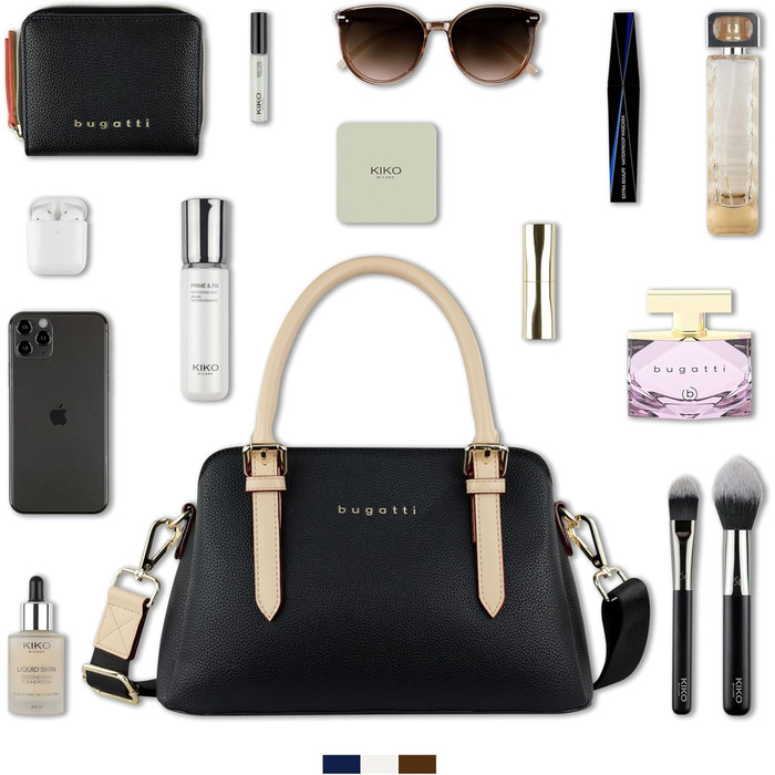 Сумка жіноча Bugatti Ella чорна, маленька сумка через плече для жінок