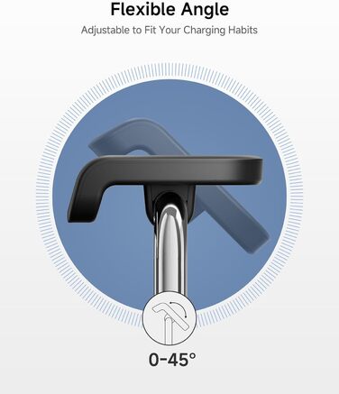Зарядний пристрій для Apple Watch SwanScout 505A (Чорний): сумісний з Ultra 3, SE 3, Series 10, 9, 8, 7, 6, 5, 4, 3, 2, SE 2, 5W, бездротовий, регульований кут