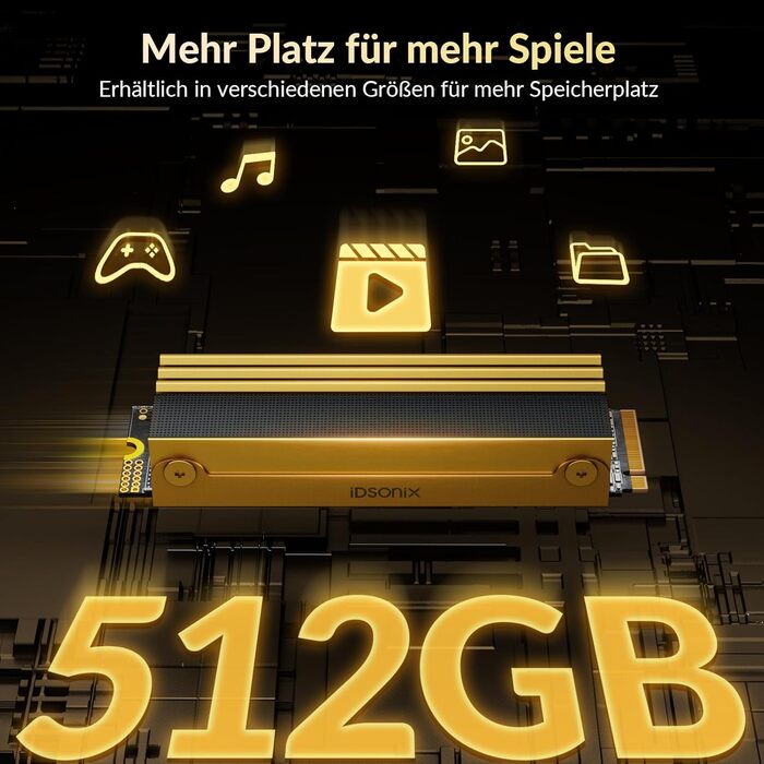 SSD iDsonix NVMe M.2 512GB PCIe 4.0: Швидкий накопичувач для ПК, ігор та редагування відео