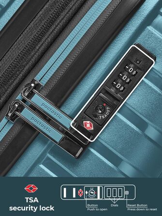 Чохол-валіза на колесах середнього розміру 66 см, розширюється до 75 літрів, з TSA-замком, з поліпропілену, 4 колеса, Collection 04, Ice-blue Metallic