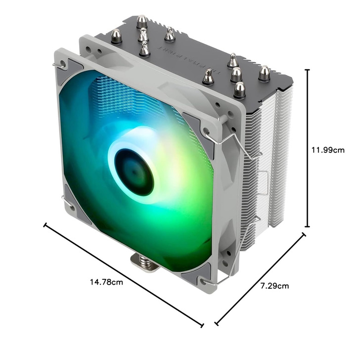 Thermalright Assassin King 120 SE ARGB - Кулер для CPU з RGB підсвічуванням, 5 heatpipes, тихий вентилятор TL-C12C-S, сумісний з AMD AM4/AM5 та Intel LGA 1700/1150/1151/1200