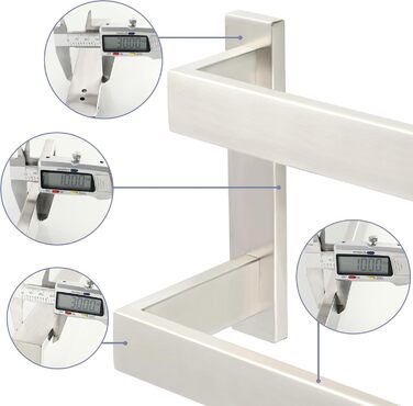 Тримач для рушників SAYAYO: настінна полиця для рушників на 3 секції, 64 см, нержавіюча сталь, для ванної кімнати та кухні