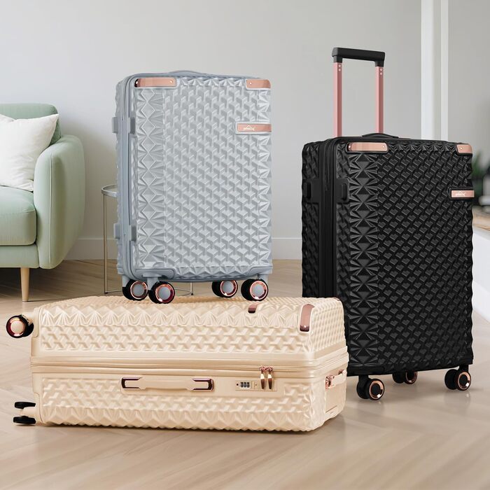 Набір валіз Homelux 3 шт. Бежевий, ABS, Hartschale (твердий корпус), M-L-XL, 1003-beige