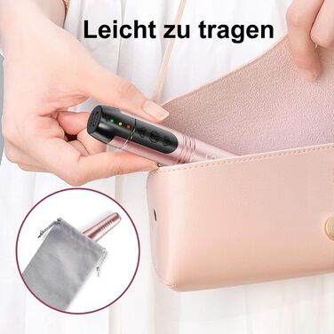 COSLUS Бездротовий портативний фрезер для нігтів 11 в 1: манікюр та педикюр, фрезер для гелю та акрилу, рожеве золото