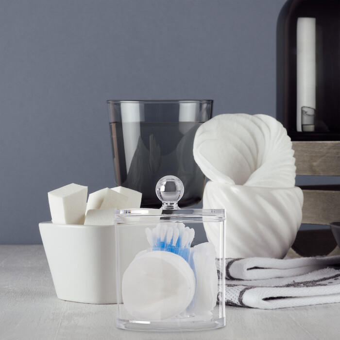 Relaxdays Cotton Swab Storage Set of 3