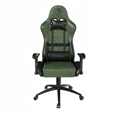 Ігрове крісло Cobra Draco CRF194 Green, штучна шкіра