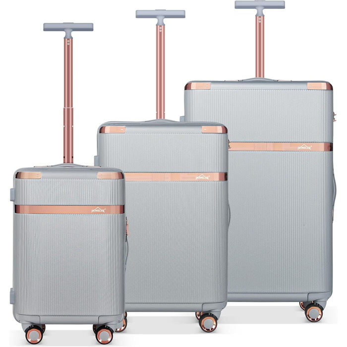 Набір валіз Homelux 3 шт. Бежевий, ABS, Hartschale, M-L-XL (950-silber)