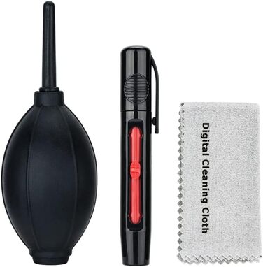 Набір для чищення камери 3-в-1: бляшка, пензлик, мікрофібра (DSLR, об'єктив)