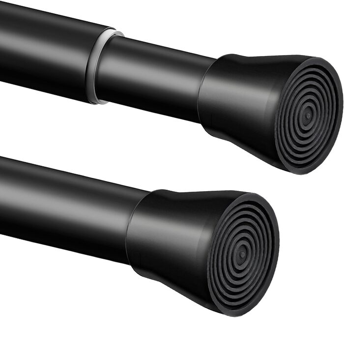 Держак для душу без свердління, штанга для душу з нержавіючої сталі, регульована, 85-160 см, чорний