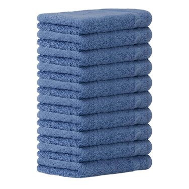 Набір махрових рушників 50x100 см, 100% бавовна, 600 г/м², Oeko-TEX, 10 шт. — м'які та гігроскопічні рушники з петлею для підвішування