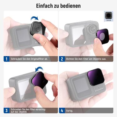 Фільтри NEEWER CPL ND для GoPro Hero 13 12 11 10 9: комплект 6 шт. (CPL, ND8, ND16, ND32, ND64, ND1000)