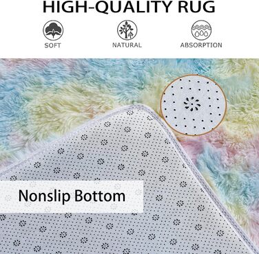 Пухнастий килим Hochflor, для вітальні, м'який килим з антиковзаючою основою, придатний для прання, розмір 120x160 см