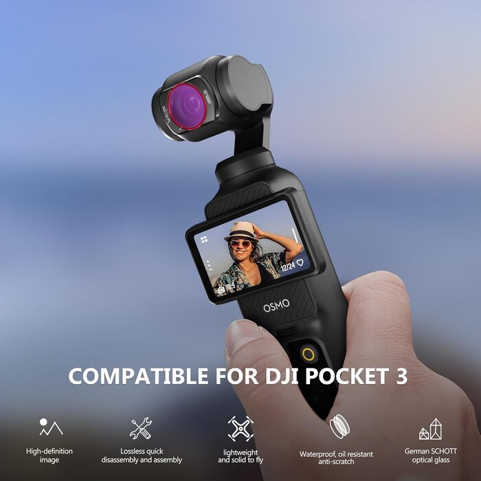 Набір фільтрів STARTRC для DJI Osmo Pocket 3 Creator Combo: CPL, ND 8, ND 16, ND 32, ND 64, ND256 (магнітні, версія з алюмінію)