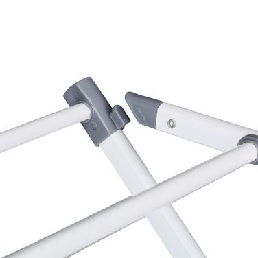 Розкладний сушильник для білизни Relaxdays з 11 стійками на 6 рівнях, 105x73x37 см, металевий, білий