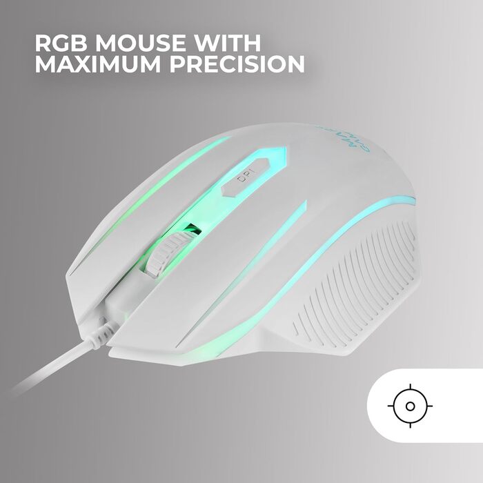 MARSGAMING MCP124: Ігровий комбосет 3в1 з клавіатурою H-Mech LED RGB, мишею 3200DPI з HUANO Switches та килимком Nanotextil 360x260mm, сумісний з усіма платформами, іспанська розкладка, чорний