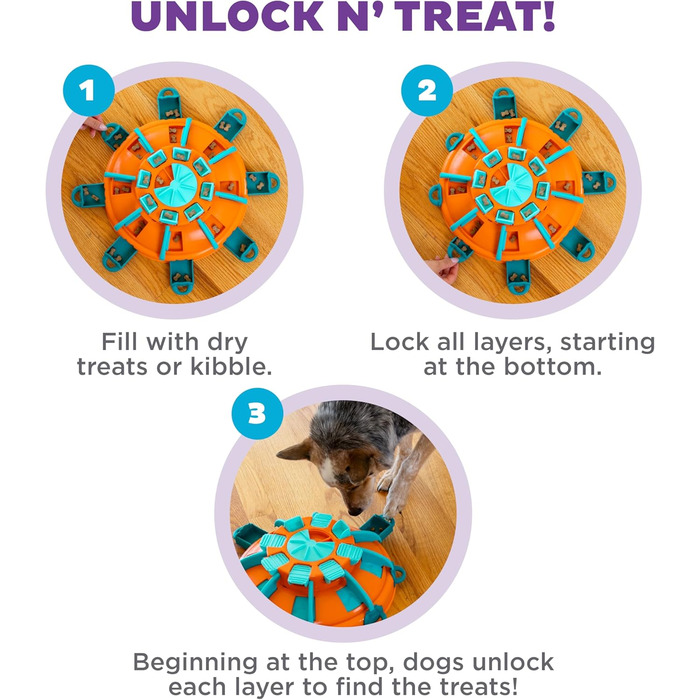 Іграшка-головоломка для собак Outward Hound Nina Ottosson Tower of Treats Level 4, Оранжева