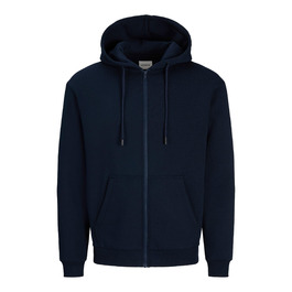 Чоловіча однотонна куртка-худі Jack & Jones темно-синього кольору (Navy Blazer)