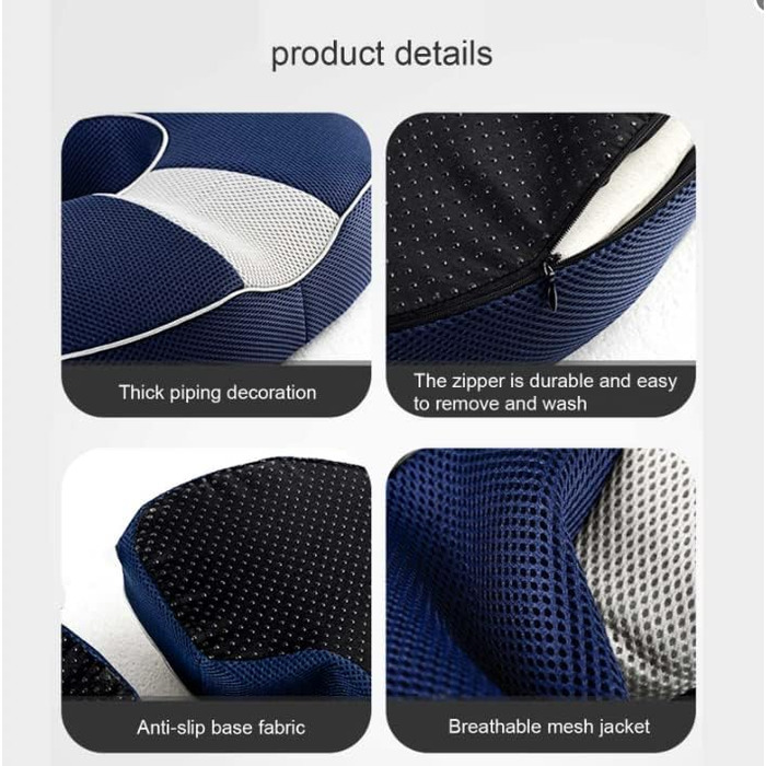 Donut Pillow Memory Foam Orthopedic Hemorrhoid Seat Cushion, Ergonomic Seat Cushion for Hemorrhoids and Prostate, for Pregnancy, Coccyx, Bed Sores, Post Natal, Sciatica (Female)