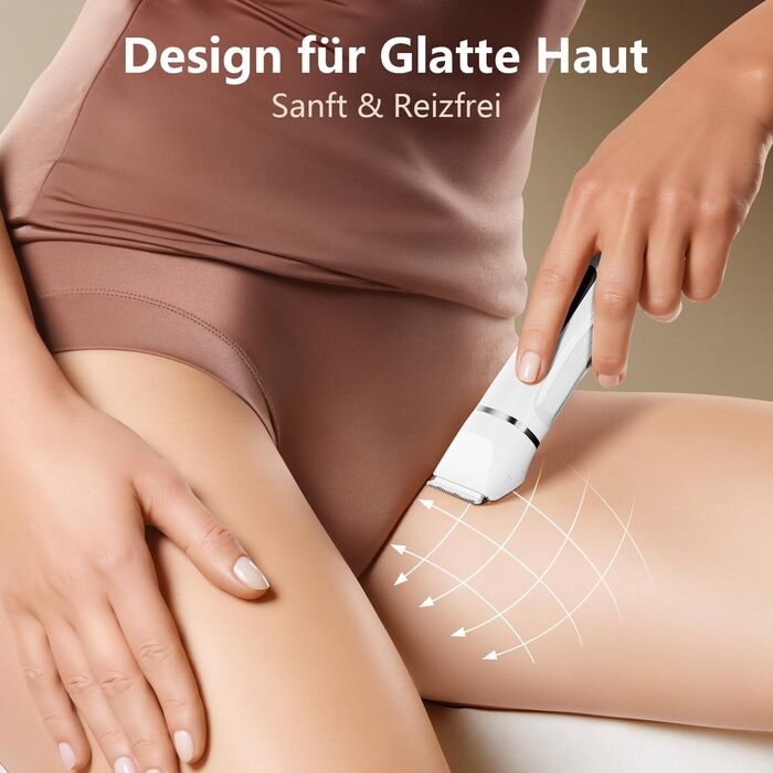 Електричний жіночий епілятор та тример 2-в-1 Intimrasierer, для догляду за тілом та зоною бікіні, вологостійкий, подарунок для жінок