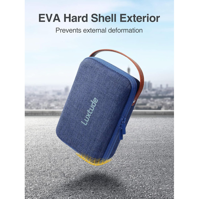 Органайзер для кабелів Luxtude: кейс для зберігання кабелів, зарядних пристроїв та Powerbank (Blue)