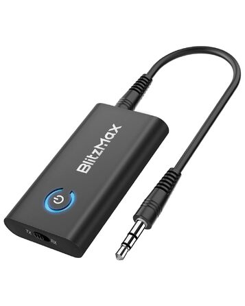 Bluetooth 5.2 адаптер-ресивер та трансмітер 2-в-1, аудіоперетворювач Mini 3.5 мм Jack для ТВ, ПК, авто та літака, з підтримкою Dual Link